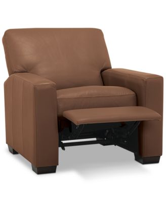 Ennia 36" Leather Pushback Recliner, Created for Macy's