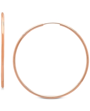 image of Endless Wire Hoop Earrings in 14k Rose Gold