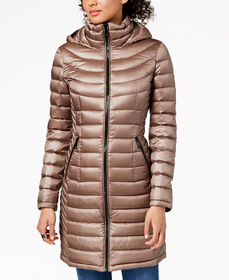 Calvin Klein Hooded Packable Puffer Coat - Macy's