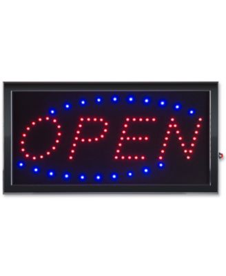 Trademark Global - Open Lighted Neon Electric Display Sign with Animation & Energy Efficient LED