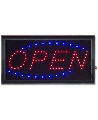 Trademark Global Open Lighted Neon Electric Display Sign with Animation ...