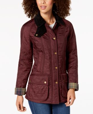 barbour beadnell aubergine