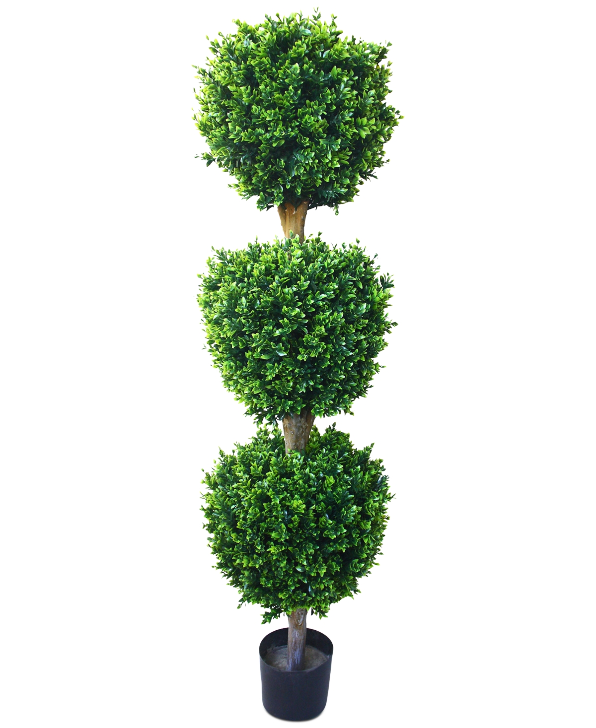 Hedyotis Triple Ball 5 Ft. Artificial Tree by Pure Garden, 60" x 15" x 15" - Green