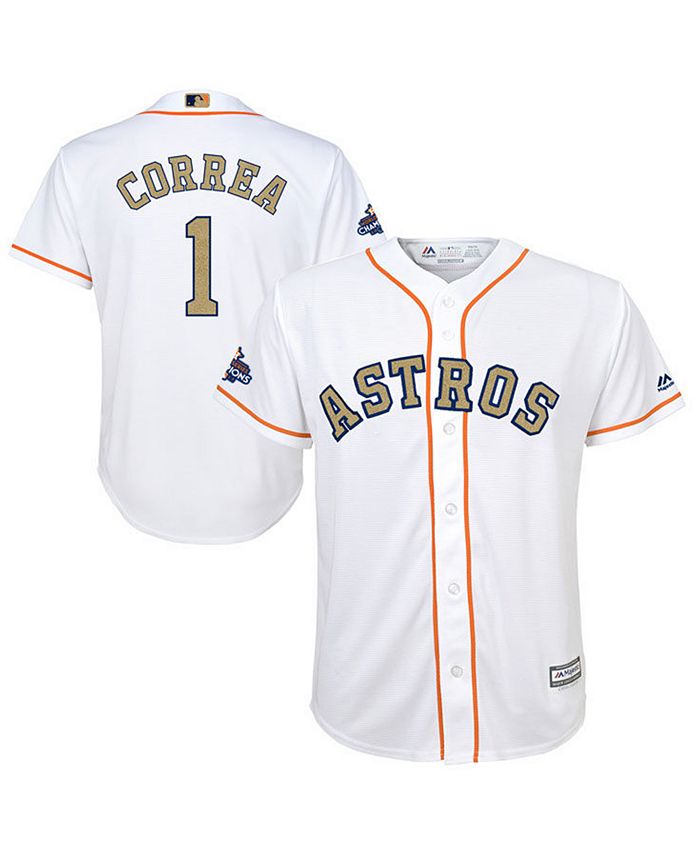 Majestic Carlos Correa Houston Astros World Series Gold Player Replica Cool  Base Jersey, Big Boys (8-20) - Macy's