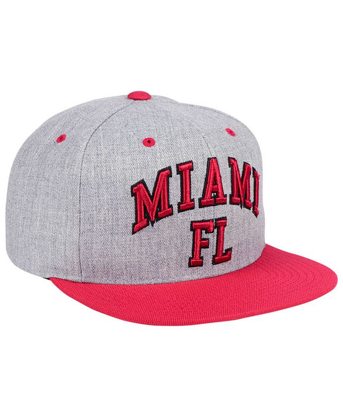 Mitchell & Ness Miami Heat Side Panel Cropped Snapback Cap - Macy's
