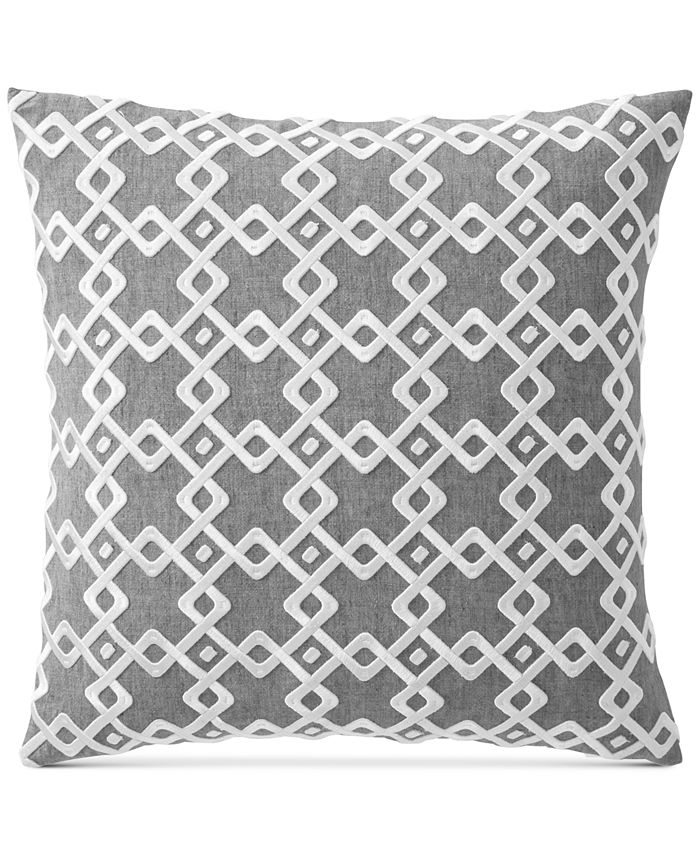 Hotel Collection - Embroidered 22" Square Decorative Pillow