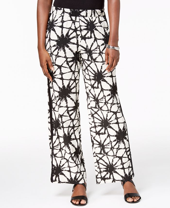 JM Collection Printed Pull-On Tuxedo Pants, Created for Macy's ...