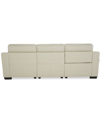 CLOSEOUT! Julius II 3-Pc. Leather Sectional Sofa With 1 Power Recliner, Power Headrests, Chaise And USB Power Outlet