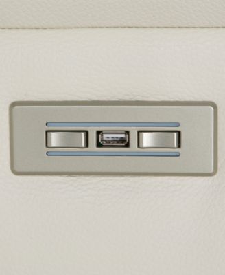 CLOSEOUT! Julius II 5-Pc. Leather Sectional Sofa With 2 Power Recliners, Power Headrests & USB Power Outlet