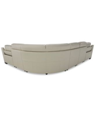 CLOSEOUT! Julius 150" II 6-Pc. Leather Sectional Sofa With 2 Power Recliners, Power Headrests & USB Power Outlet