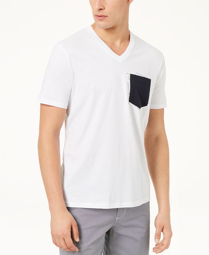 A|X Armani Exchange Men's Pima Cotton Slim Fit Pocket T-Shirt - Macy's