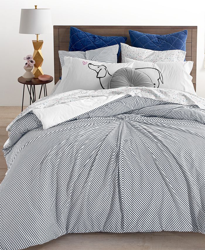 Martha Stewart Collection CLOSEOUT! 2Pc. Knot Stripe Twin Comforter