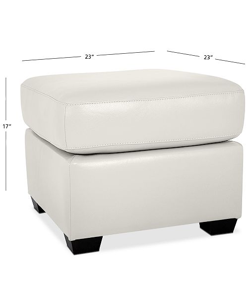 Furniture Orid Leather Ottoman, Created for Macy's & Reviews