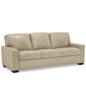 Ennia 82" Leather Queen Sleeper Sofa