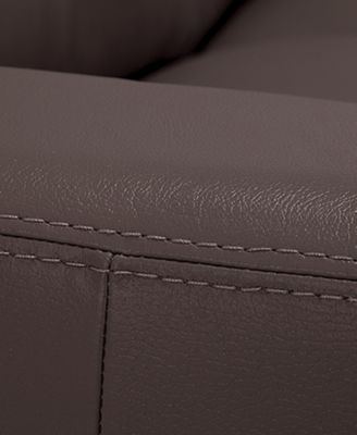 Ennia 82" Leather Sofa, Created for Macy's