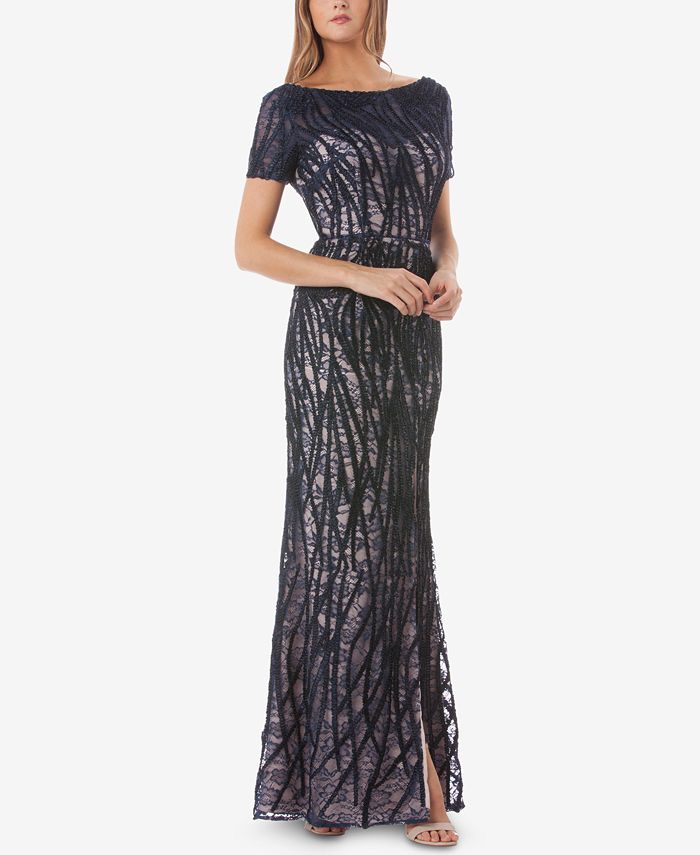 js collection embroidered gown