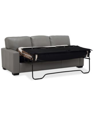 Ennia 82" Leather Queen Sleeper Sofa, Created for Macy's