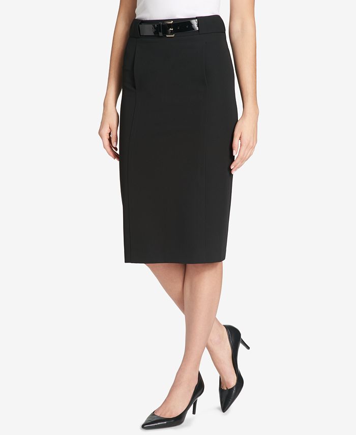 Tommy Hilfiger Belted Pencil Skirt - Macy's