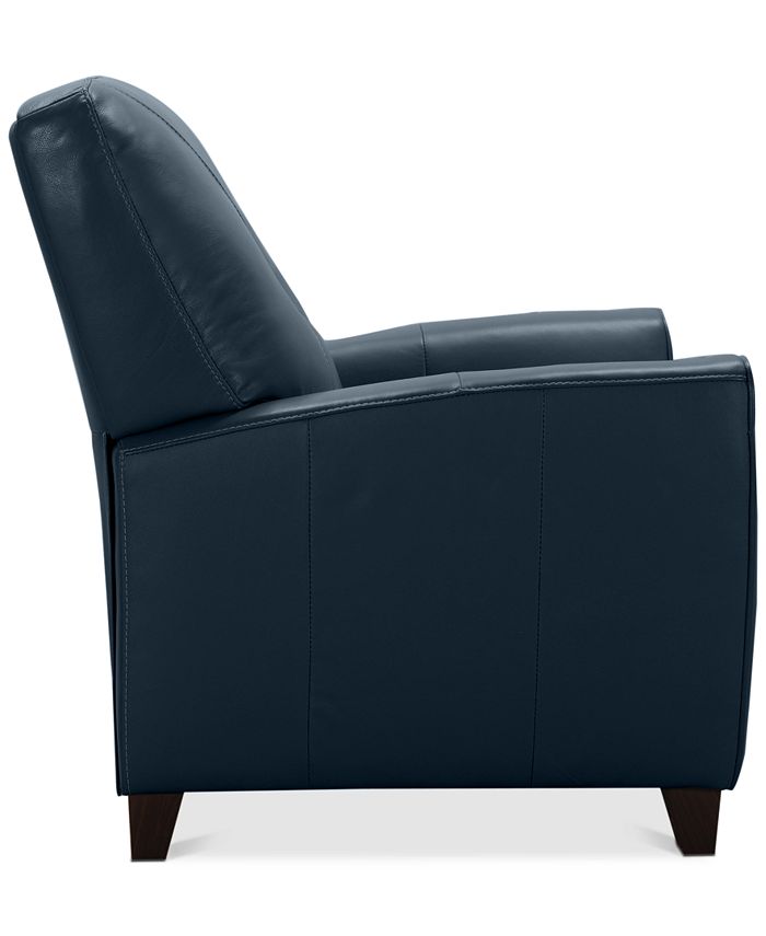 Furniture Myia Tufted Back Leather Pushback Recliner, Created for Macy