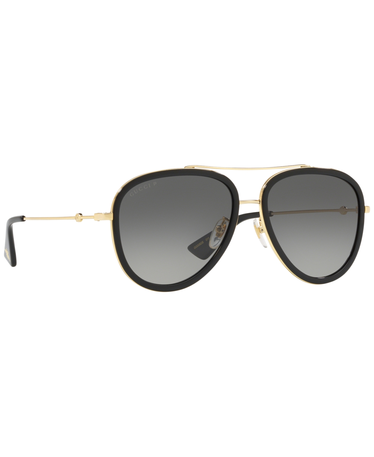 Shop Gucci Women's Polarized Sunglasses, Gg0062s In Gold Black,grey Grad Pol