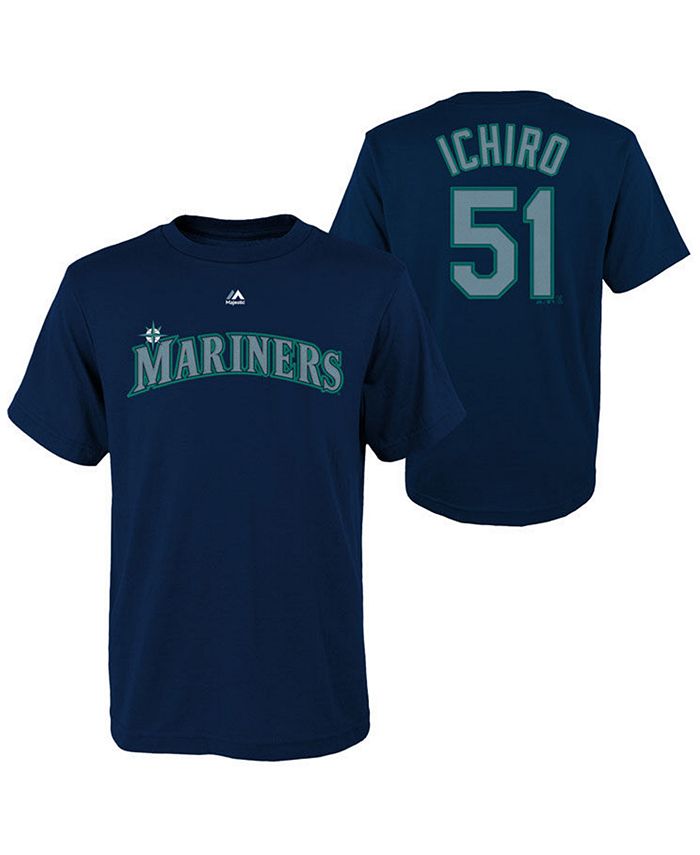 Majestic Ichiro Suzuki Seattle Mariners Official Player T-Shirt, Big Boys  (8-20) - Macy's