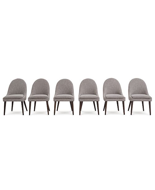 Everly Dining Chair 6 Pc Set 6 Round Back Side Chairs Created For Macy S