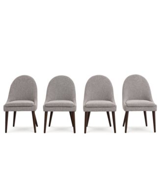 grey round back dining chair