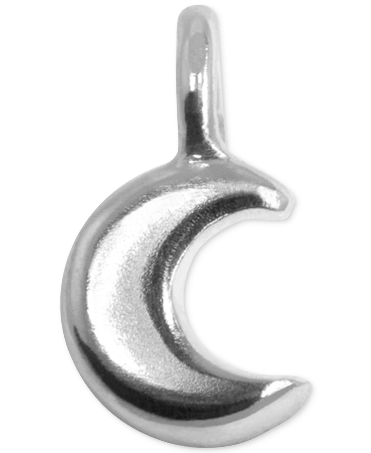 Mini Crescent Moon Charm in Sterling Silver - Silver
