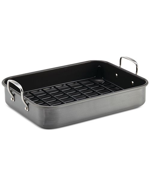 Hard Anodized Non Stick 12 X 16 Roaster Amp Dual Height Rack
