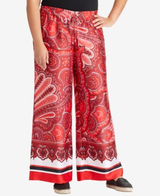 Lauren Ralph Lauren - Plus Size Paisley-Print Wide-Leg Pants