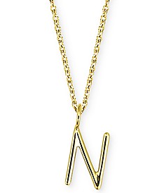 Amelia Initial 16" Pendant Necklace in 14K Gold