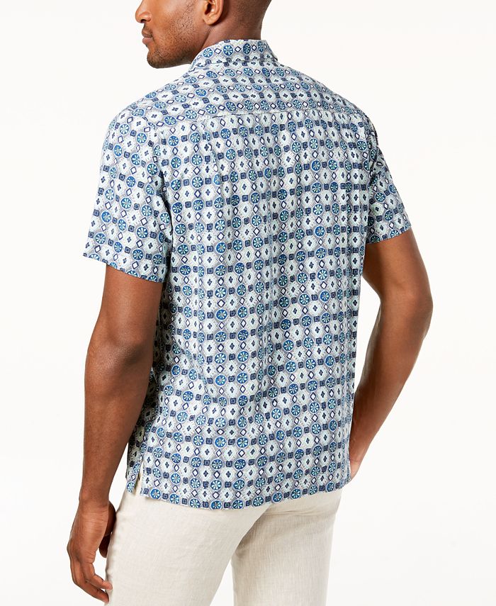 Tommy Bahama Men's Tulum Tiles Silk Shirt - Macy's