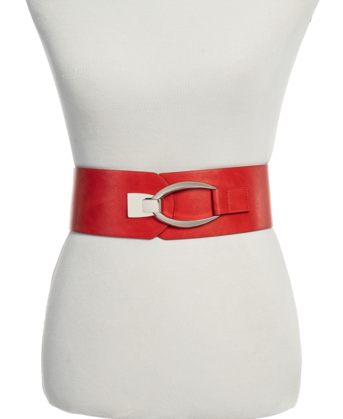 Inc International Concepts Interlocking-hook Stretch Belt, Created For Macy's In Red