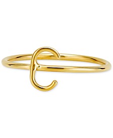 Amelia Initial Monogram Ring in 14k Gold