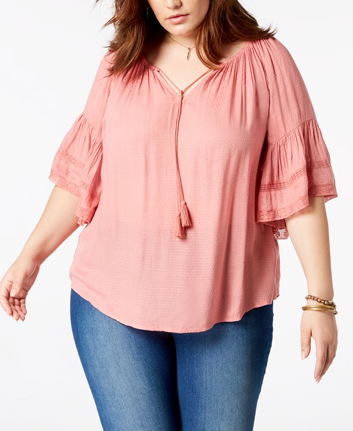 Lucky Brand Plus Size Peasant Top Macy's