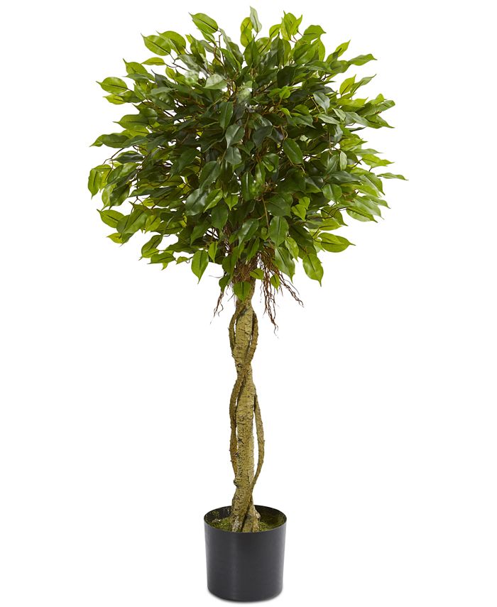 Nearly Natural - 4' Ficus Topiary UV-Resistant Indoor/Outdoor Artificial Tree