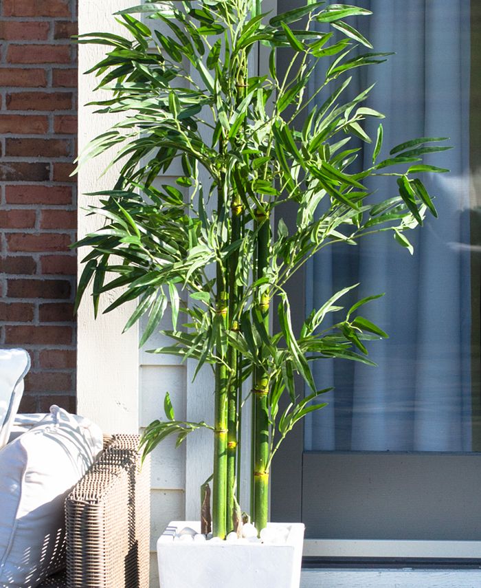 Nearly Natural 5' Bamboo UV-Resistant Indoor/Outdoor Artificial Tree 