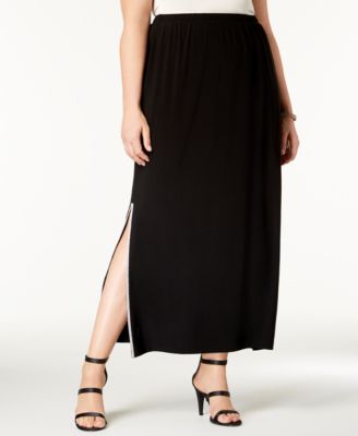 macy's black maxi skirt