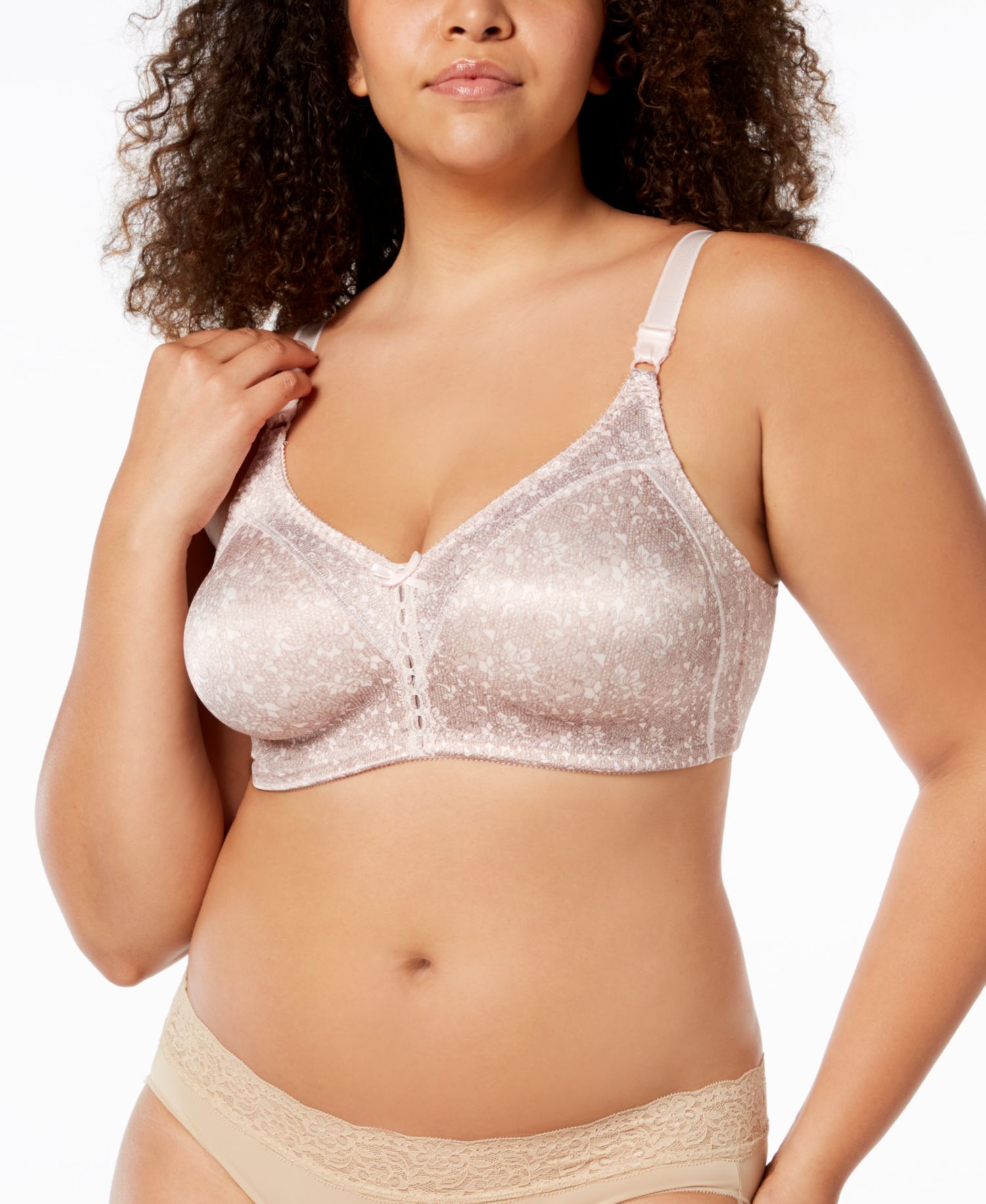 Women's Double Support Tailored Wireless Lace Up Front Bra 3820