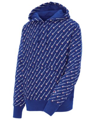 all blue champion hoodie