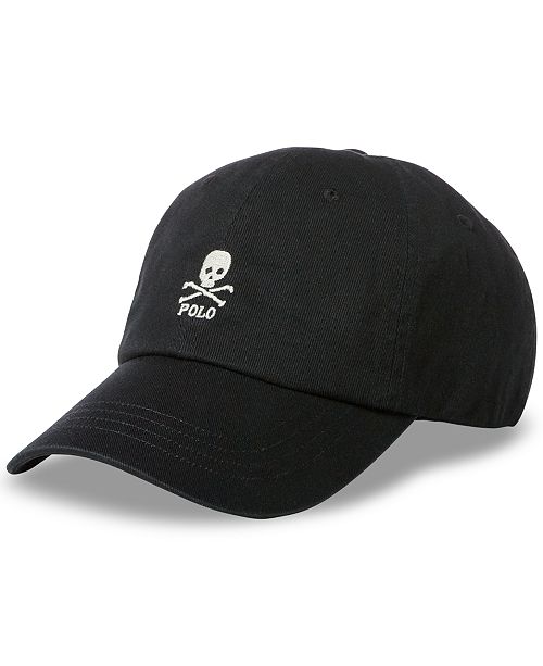 Polo Ralph Lauren Men's Embroidered Skull Baseball Cap Hats Men