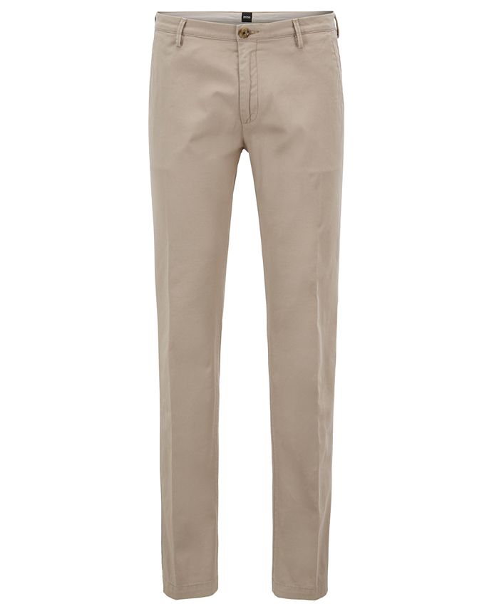 Mens Clothing Trousers Slacks and Chinos Casual trousers and trousers BOSS by HUGO BOSS Slim Fit Chinos In Two Tone Comfort Stretch Cotton for Men 