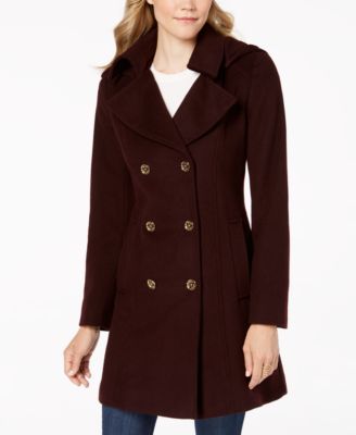 michael kors coat burgundy