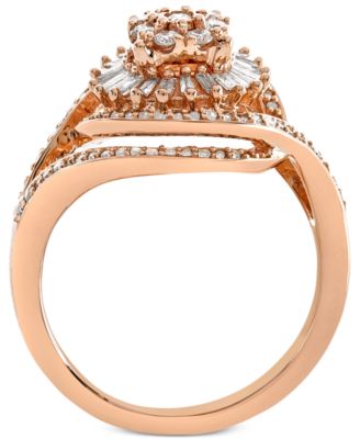 Diamond Starburst Cluster Ring (1/2 ct. t.w.) in Sterling Silver