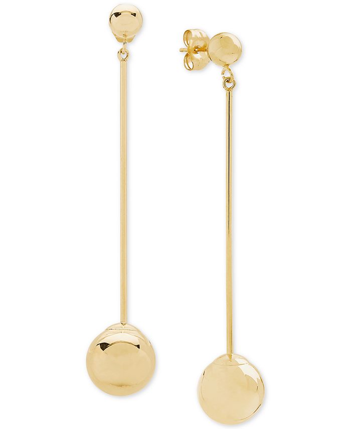 Macy's Dangle Ball Drop Earrings in 10k Gold - Macy's