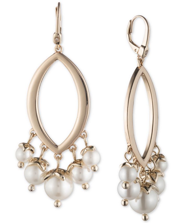 Ivanka Trump Gold-Tone Imitation Pearl Chandelier Earrings - Macy's