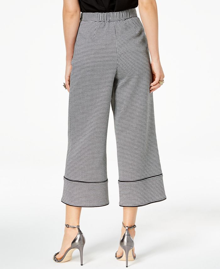 Rachel Zoe Houndstooth-Print Culotte Pants, Created For Macy's - Macy's