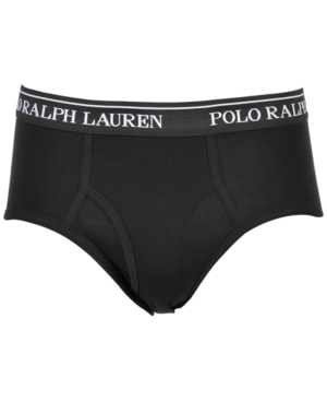 Polo Ralph Lauren 4-pack Low Rise Cotton Briefs In Black