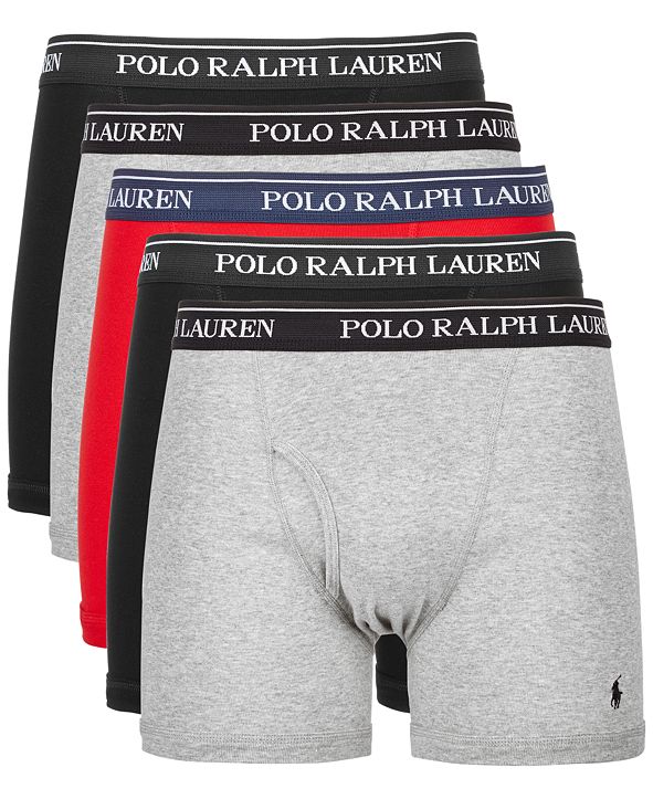 Polo Ralph Lauren Men's 5-Pk. Cotton Classic Boxer Briefs & Reviews ...