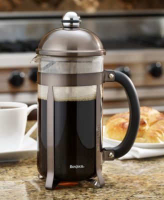 Bonjour Stainless Steel & Glass 33.8-Oz. French Press - Macy's